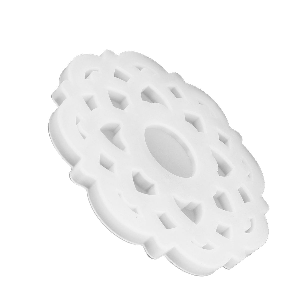 DIY Crystal Epoxy Resin Mold Innovative Shaped Mirror Silicone Candle Holder Mold for BakeryLotus Mold 60‑734