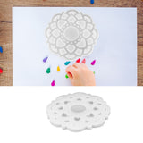 DIY Crystal Epoxy Resin Mold Innovative Shaped Mirror Silicone Candle Holder Mold for BakeryLotus Mold 60‑734