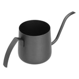 304 Stainless Steel PTFE Gooseneck Kettle with Inner Scale Pour Over Coffee Pot for Home250ml Black