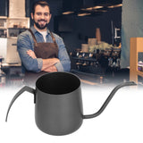 304 Stainless Steel PTFE Gooseneck Kettle with Inner Scale Pour Over Coffee Pot for Home250ml Black