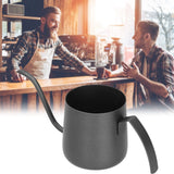 304 Stainless Steel PTFE Gooseneck Kettle with Inner Scale Pour Over Coffee Pot for Home250ml Black - Extra Image