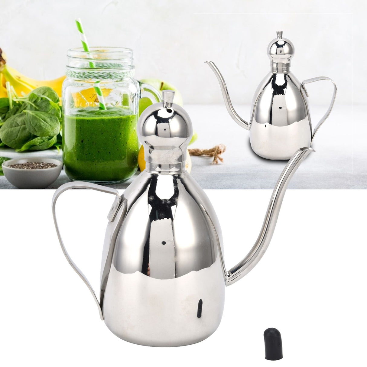 Stainless Steel Oil Can Portable High Water Tightness Stainless Steel Oil Can for Kitchen1L