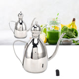 Stainless Steel Oil Can Portable High Water Tightness Stainless Steel Oil Can for Kitchen1L