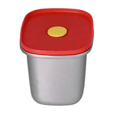 Lunch Box Red Excellent Sealing Easily Clean Environmental Protection Food Storage Containers for Students550ml - Close-Up Angle