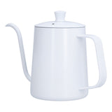 Coffee Kettle Stainless Steel Mini Portable White Thin Mouth Pour Over Kettle for Travelling Camping Tea Coffee - Side View
