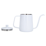 Coffee Kettle Stainless Steel Mini Portable White Thin Mouth Pour Over Kettle for Travelling Camping Tea Coffee - Top-Down View