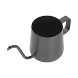 250ml Stainless Steel Hanging Ear Coffee Pot Gooseneck Spout Tea Kettle Pour Over Pot Black - Close-Up Angle
