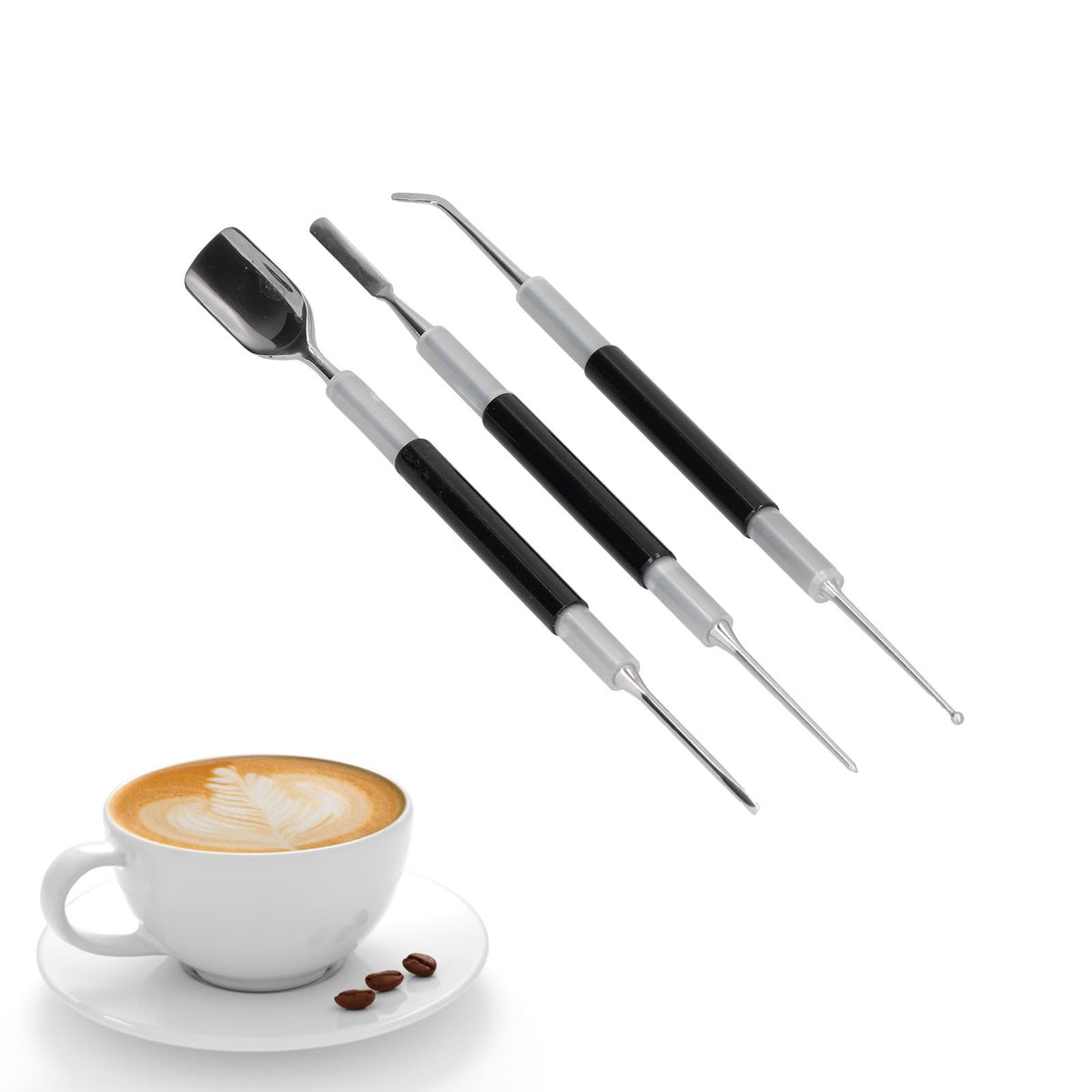 3Pcs/Set Stainless Steel Coffee Latte Needle Latte Art Pen Coffee Decorating Tool for Home