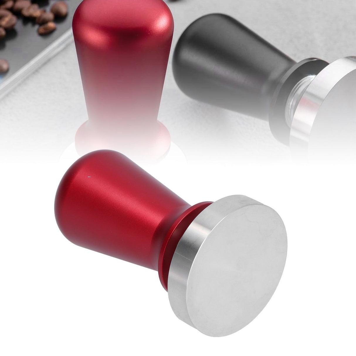 58mm Diameter Coffee Powder Tamper Stainless Steel Coffee Press Hammer Supplies for KitchenRed