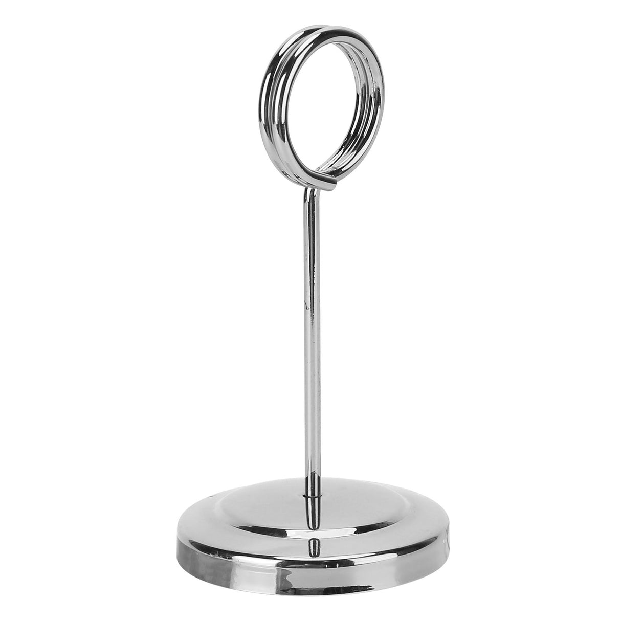 Table Number Holder Stainless Steel Durable Fade Resistant Lightweight Picture Clip for Hotel Restaurant10.5cm Silver