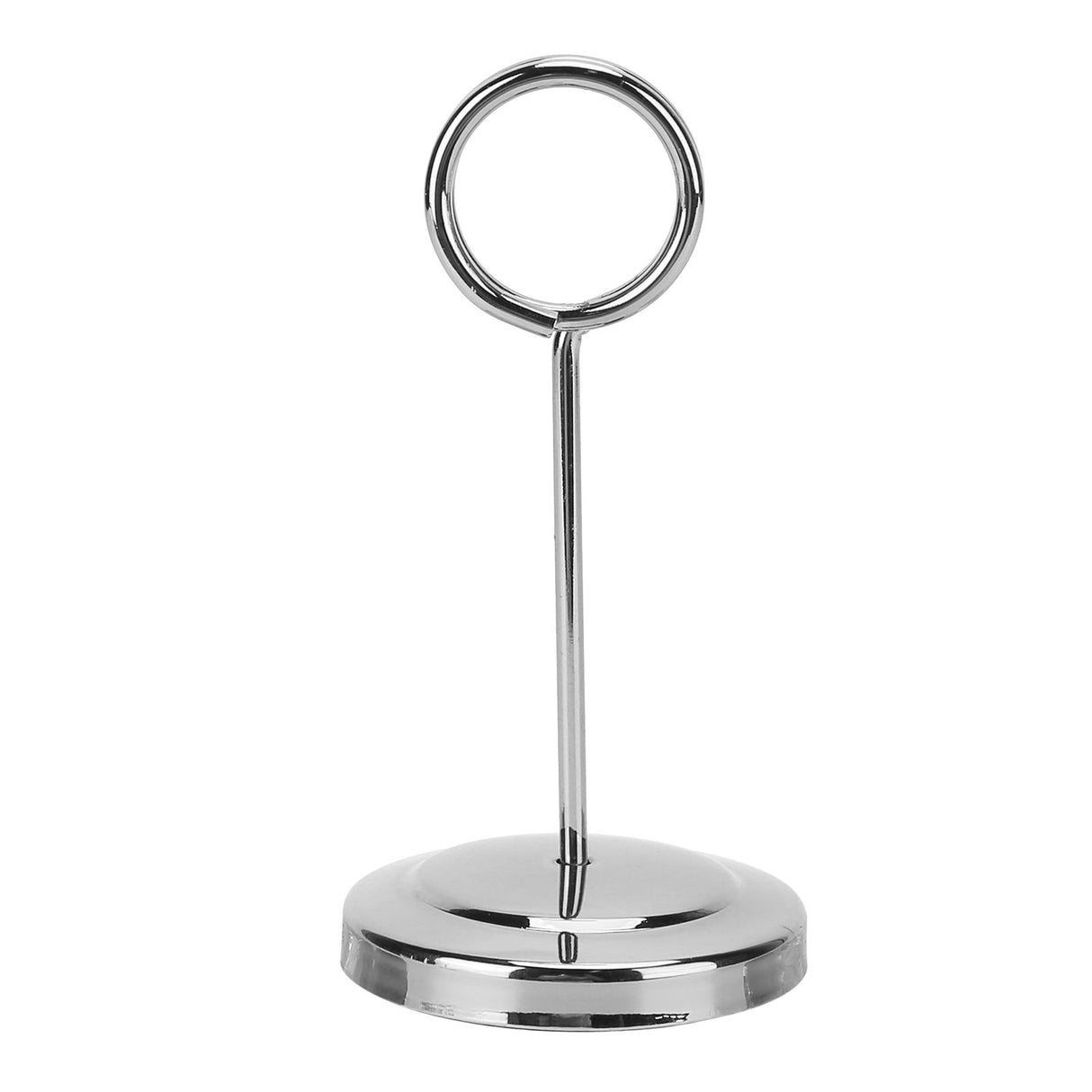 Table Number Holder Stainless Steel Durable Fade Resistant Lightweight Picture Clip for Hotel Restaurant10.5cm Silver