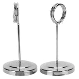 Table Number Holder Stainless Steel Durable Fade Resistant Lightweight Picture Clip for Hotel Restaurant10.5cm Silver - Extra Image