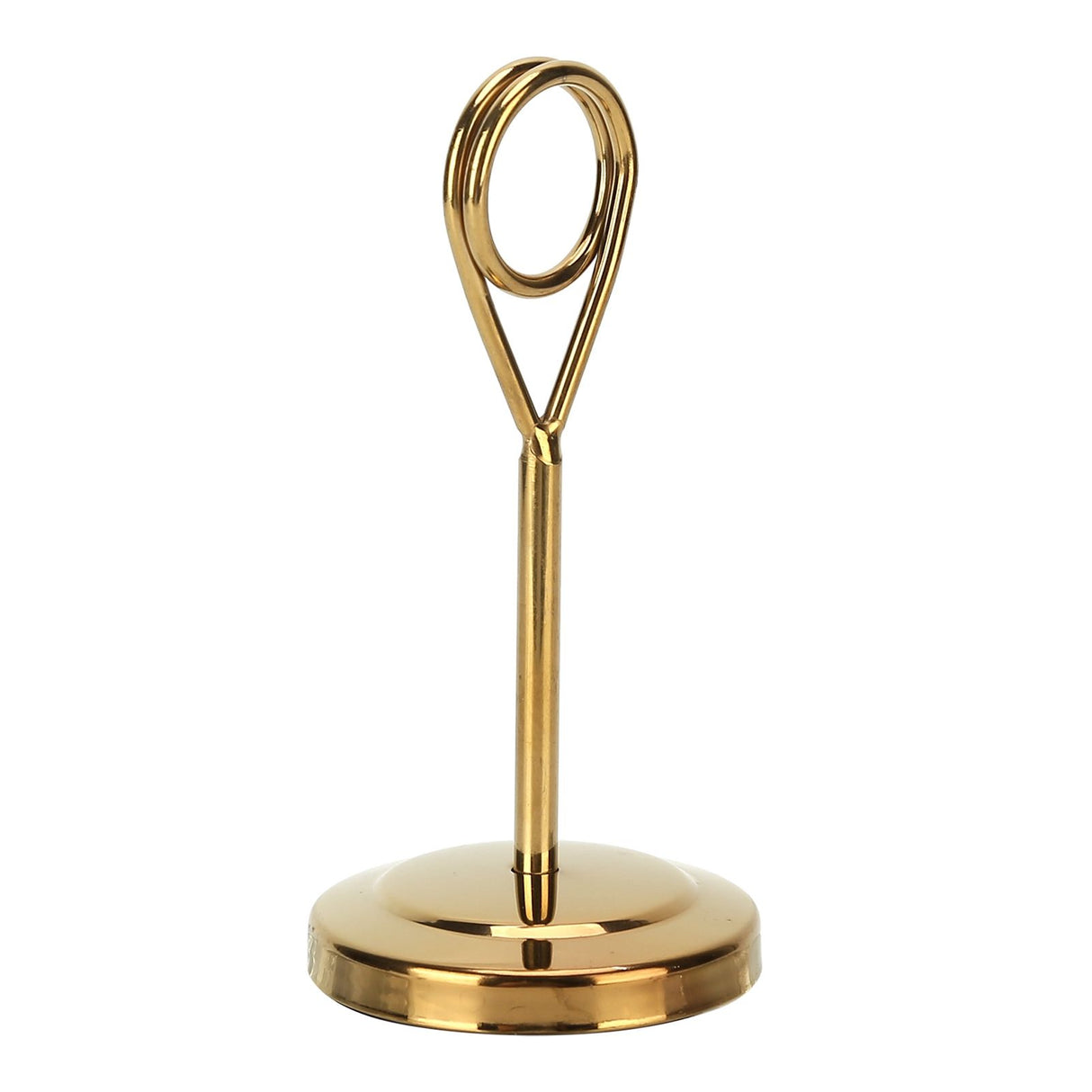 Table Number Holder Stainless Steel Durable Fade Resistant Lightweight Picture Clip for Hotel Restaurant10.5cm Gold