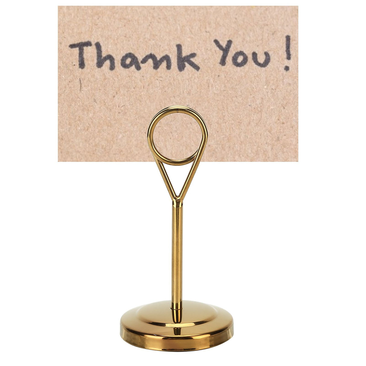 Table Number Holder Stainless Steel Durable Fade Resistant Lightweight Picture Clip for Hotel Restaurant10.5cm Gold