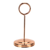 Table Number Holder Stainless Steel Durable Fade Resistant Lightweight Picture Clip for Hotel Restaurant10.5cm Rose Gold