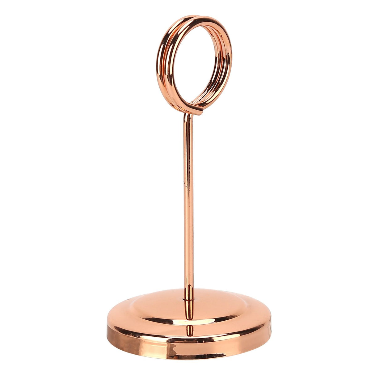 Table Number Holder Stainless Steel Durable Fade Resistant Lightweight Picture Clip for Hotel Restaurant10.5cm Rose Gold