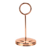 Table Number Holder Stainless Steel Durable Fade Resistant Lightweight Picture Clip for Hotel Restaurant10.5cm Rose Gold
