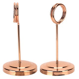 Table Number Holder Stainless Steel Durable Fade Resistant Lightweight Picture Clip for Hotel Restaurant10.5cm Rose Gold - Extra Image