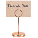 Table Number Holder Stainless Steel Durable Fade Resistant Lightweight Picture Clip for Hotel Restaurant10.5cm Rose Gold - Extra Image