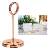 Table Number Holder Stainless Steel Durable Fade Resistant Lightweight Picture Clip for Hotel Restaurant10.5cm Rose Gold - Extra Image