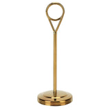 Table Number Holder Stainless Steel Durable Fade Resistant Lightweight Picture Clip for Hotel Restaurant15.5cm Gold