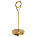 Table Number Holder Stainless Steel Durable Fade Resistant Lightweight Picture Clip for Hotel Restaurant15.5cm Gold - Rear View