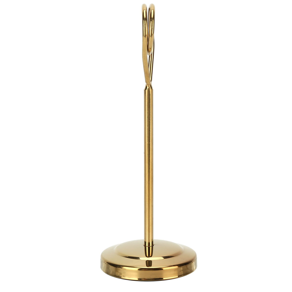 Table Number Holder Stainless Steel Durable Fade Resistant Lightweight Picture Clip for Hotel Restaurant15.5cm Gold
