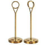 Table Number Holder Stainless Steel Durable Fade Resistant Lightweight Picture Clip for Hotel Restaurant15.5cm Gold