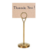 Table Number Holder Stainless Steel Durable Fade Resistant Lightweight Picture Clip for Hotel Restaurant15.5cm Gold - Extra Image