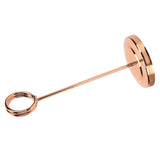 Table Number Holder Stainless Steel Durable Fade Resistant Lightweight Picture Clip for Hotel Restaurant15.5cm Rose Gold - Top-Down View