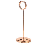 Table Number Holder Stainless Steel Durable Fade Resistant Lightweight Picture Clip for Hotel Restaurant15.5cm Rose Gold