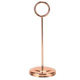 Table Number Holder Stainless Steel Durable Fade Resistant Lightweight Picture Clip for Hotel Restaurant15.5cm Rose Gold