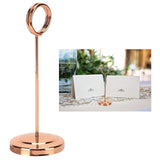 Table Number Holder Stainless Steel Durable Fade Resistant Lightweight Picture Clip for Hotel Restaurant15.5cm Rose Gold