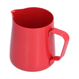 400ml PTFE Pointed Mouth Milk Frothing Jug Stainless Steel Coffee Jug for Home KitchenRed - Side View