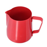 400ml PTFE Pointed Mouth Milk Frothing Jug Stainless Steel Coffee Jug for Home KitchenRed - Top-Down View