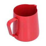 400ml PTFE Pointed Mouth Milk Frothing Jug Stainless Steel Coffee Jug for Home KitchenRed - 45-Degree Angle