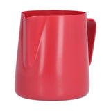400ml PTFE Pointed Mouth Milk Frothing Jug Stainless Steel Coffee Jug for Home KitchenRed - Low Angle