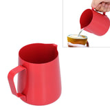 400ml PTFE Pointed Mouth Milk Frothing Jug Stainless Steel Coffee Jug for Home KitchenRed