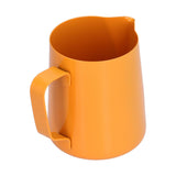 400ml PTFE Pointed Mouth Milk Frothing Jug Stainless Steel Coffee Jug for Home KitchenOrange - Side View
