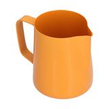 400ml PTFE Pointed Mouth Milk Frothing Jug Stainless Steel Coffee Jug for Home KitchenOrange - 45-Degree Angle