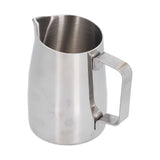 400ml 304 Stainless Steel Coffee Jug Oblique Mouth Milk Frothing Jug for Home Kitchen - Low Angle