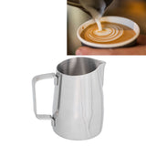 400ml 304 Stainless Steel Coffee Jug Oblique Mouth Milk Frothing Jug for Home Kitchen