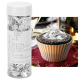 2g Silver Foil Inedible Silver Leaf Flakes for Cooking Cake and Chocolate Decoration Crafts and Arts