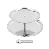 Fruit Tray Stainless Steel 2 Layers Multifunctional Durable Self Service Cupcake Stand for Home Hotel