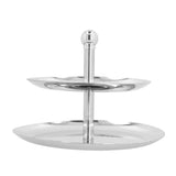 Fruit Tray Stainless Steel 2 Layers Multifunctional Durable Self Service Cupcake Stand for Home Hotel - Rear View