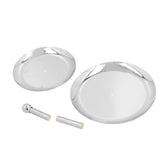 Fruit Tray Stainless Steel 2 Layers Multifunctional Durable Self Service Cupcake Stand for Home Hotel