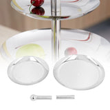 Fruit Tray Stainless Steel 2 Layers Multifunctional Durable Self Service Cupcake Stand for Home Hotel - Extra Image
