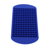 160 Grid Ice Tray Square Flexible Silicone High Temperature Resistant Mini Ice Cube Mold for Home RestaurantBlue - Top-Down View