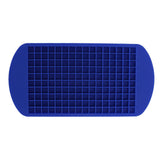 160 Grid Ice Tray Square Flexible Silicone High Temperature Resistant Mini Ice Cube Mold for Home RestaurantBlue - Low Angle