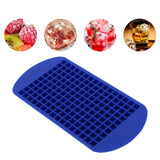 160 Grid Ice Tray Square Flexible Silicone High Temperature Resistant Mini Ice Cube Mold for Home RestaurantBlue